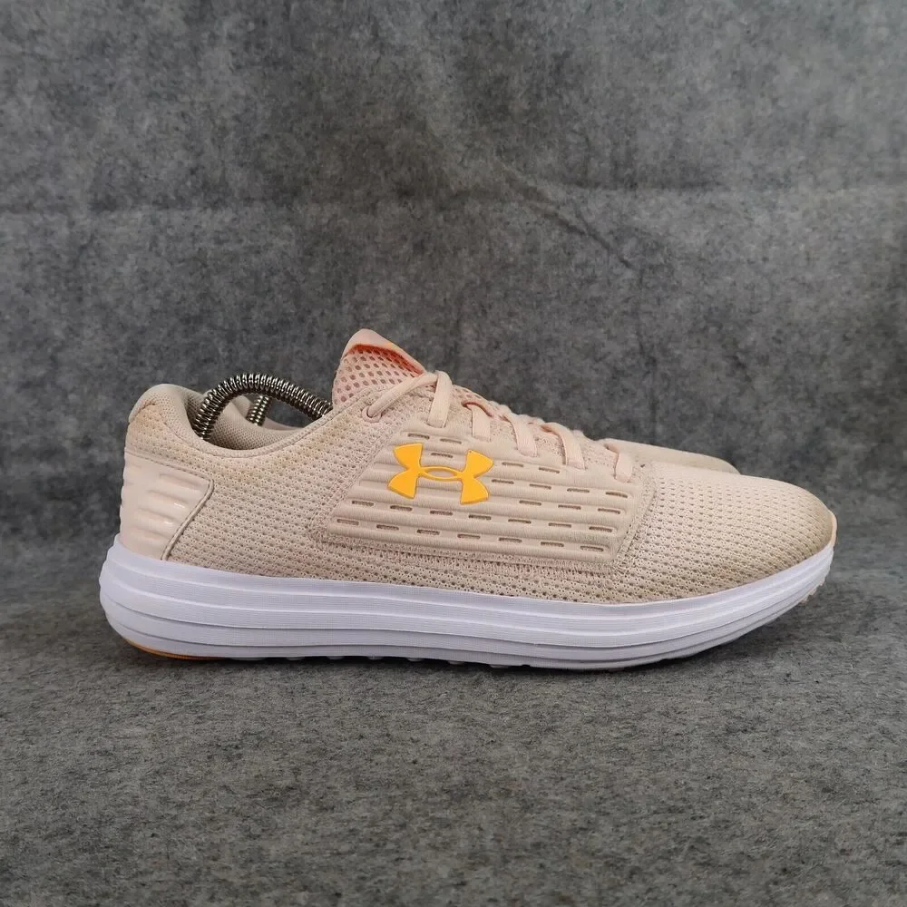 Under Armour Shoes Womens 10 Athletic Trainers UA Surge SE Running Sports Peach